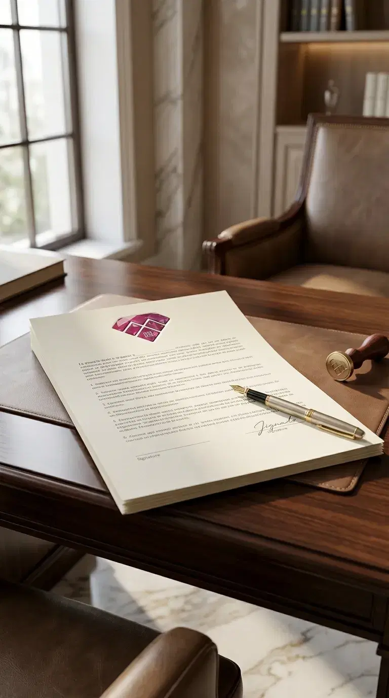 Document notarié signé : vente à terme immobilier